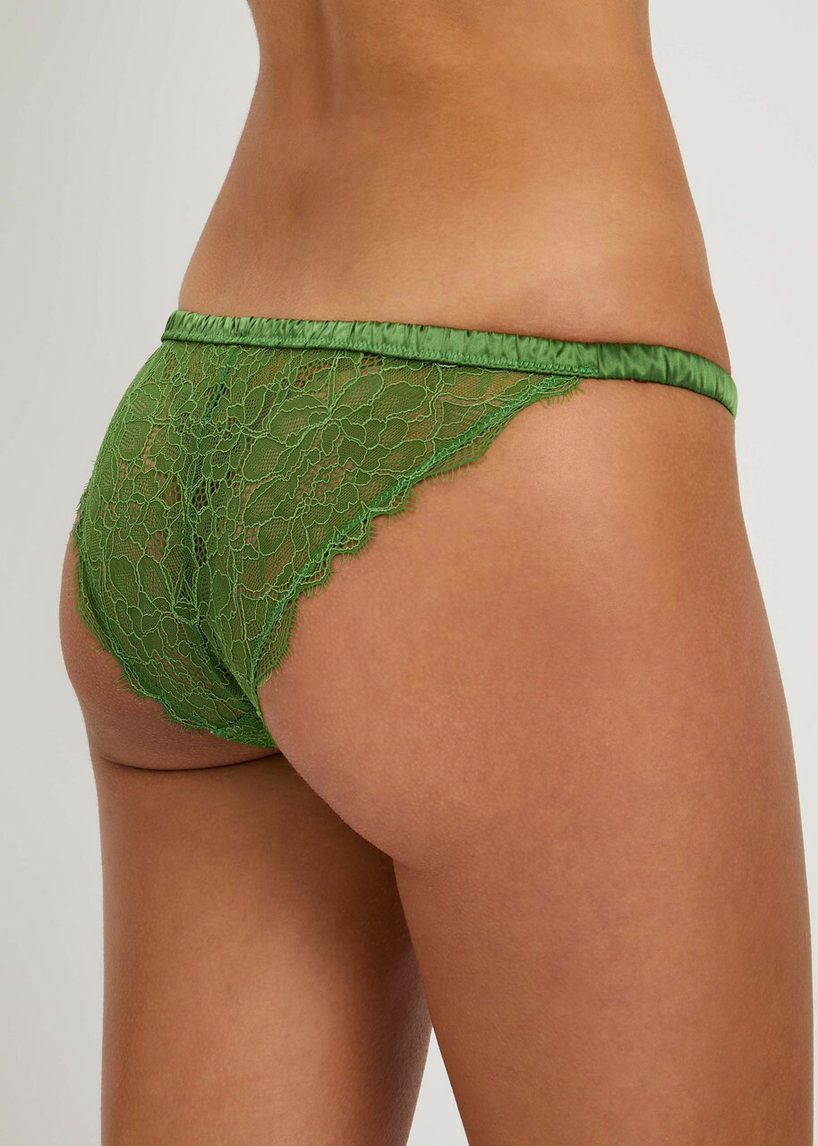 Love Stories Wild Rose Lace Briefs Sage