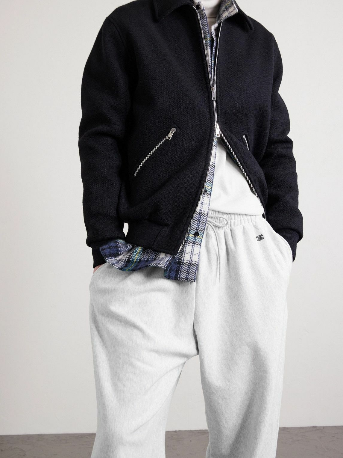 CELINE - Cotton-Jersey Sweatpants - Gray