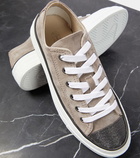 Brunello Cucinelli Embellished suede sneakers