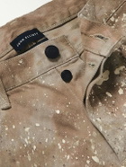 John Elliott - The Daze Straight-Leg Paint-Splattered Jeans - Brown
