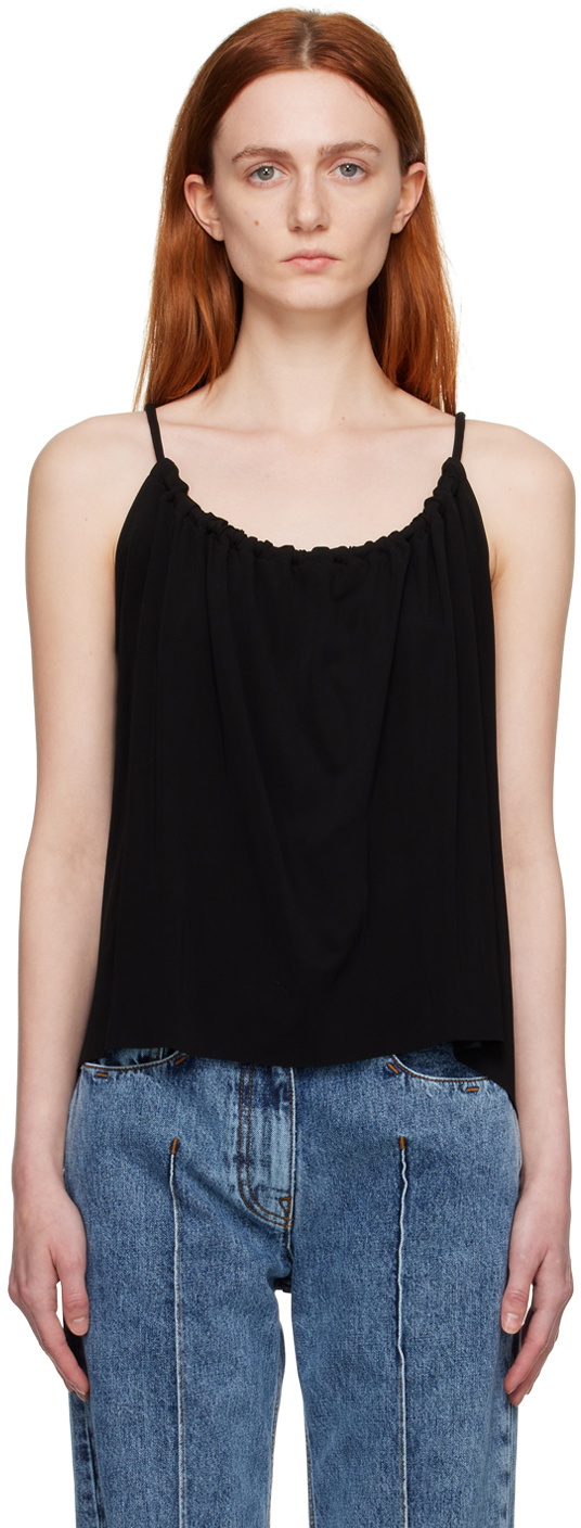 House of Dagmar Black Drawstring Tank Top
