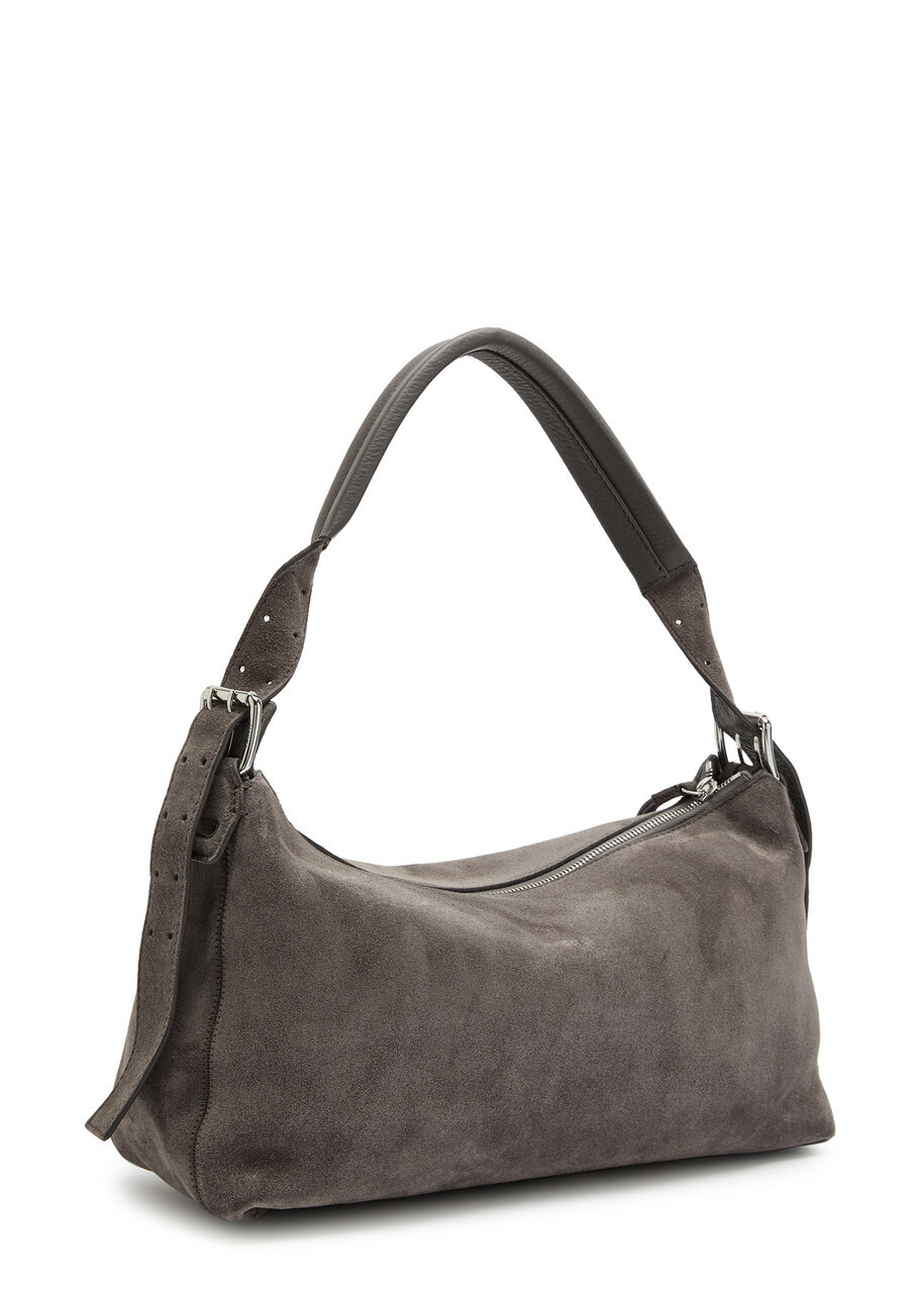 Lemaire Belted Baguette Suede Shoulder bag - Brown - One Size