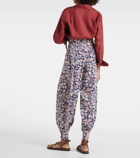 Loro Piana Printed silk wide-leg pants