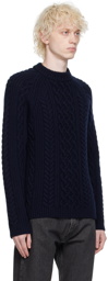 Kenzo Navy Kenzo Paris Cable Sweater