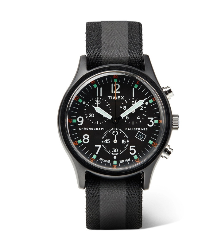 Photo: Timex - MK1 40mm Aluminium and Webbing Watch - Black