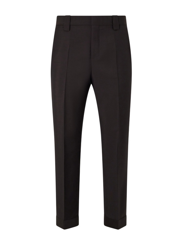 Photo: Versace - Straight-Leg Wool and Mohair-Blend Trousers - Brown