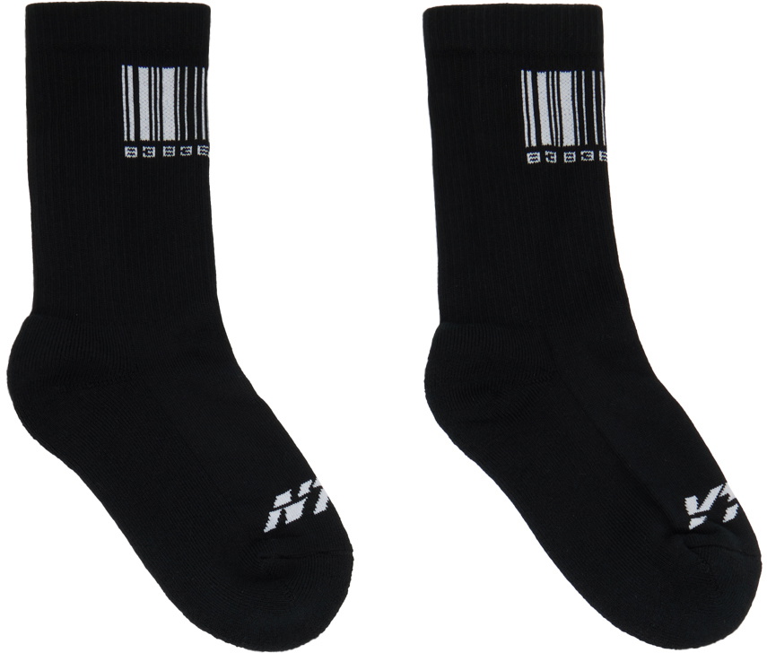 VTMNTS Black Barcode Socks VTMNTS