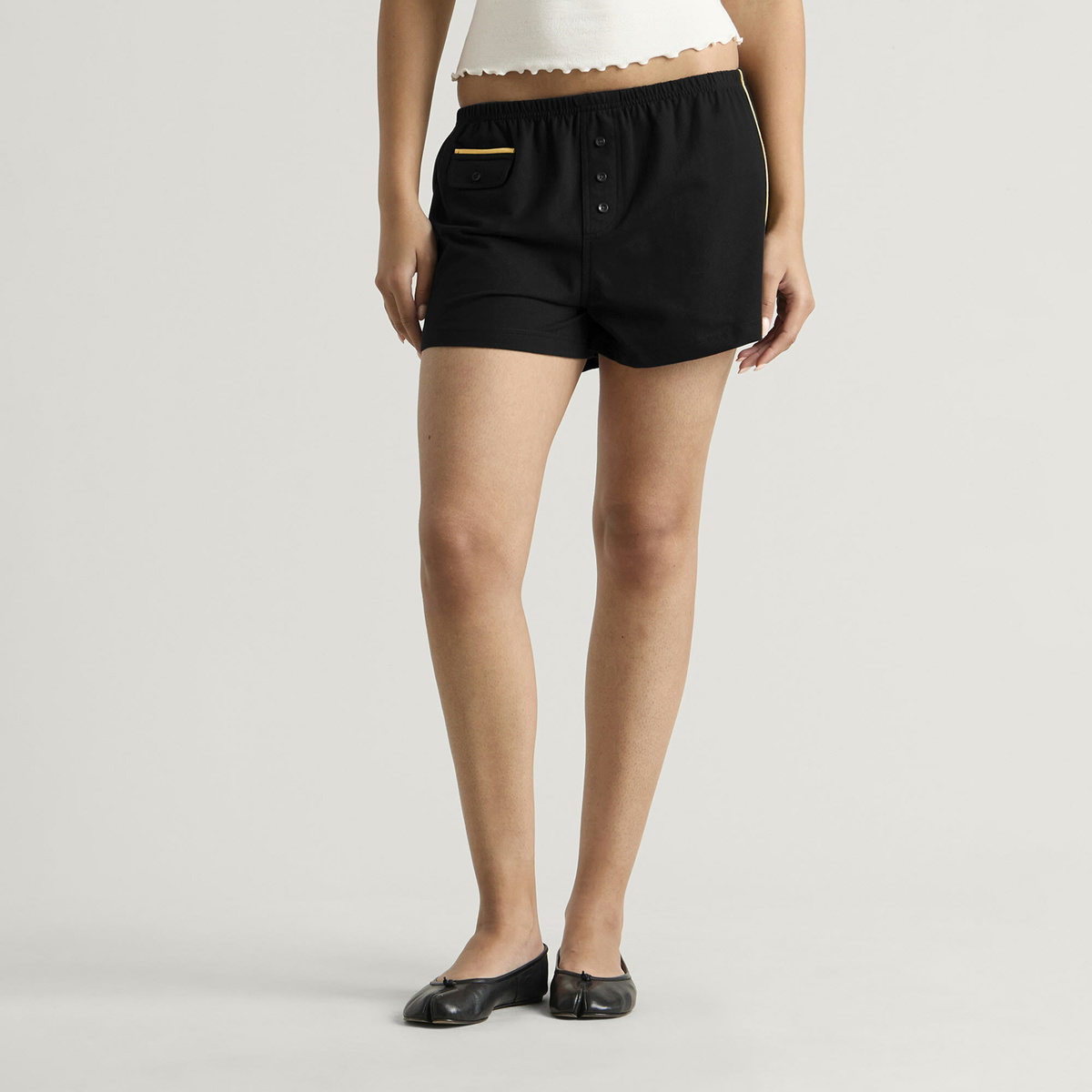 Fruity Booty Women's Cotton Jersey Shorts in Black
