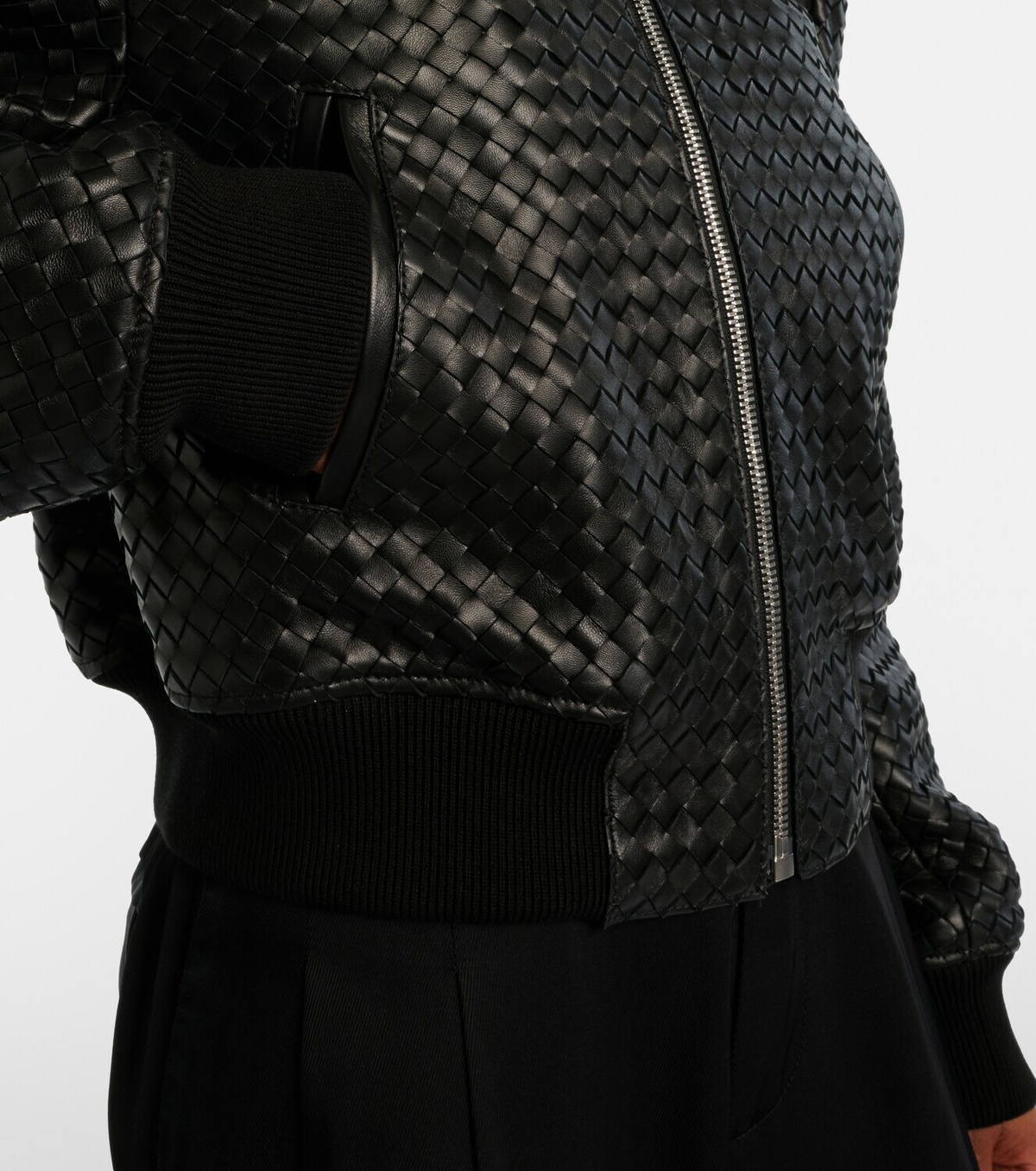 Bottega Veneta Intrecciato leather jacket