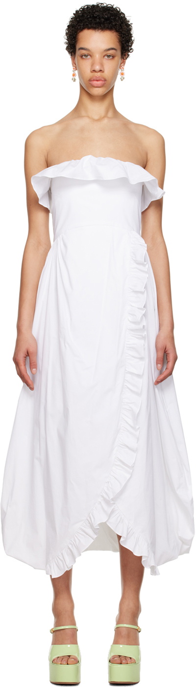 Kika Vargas White Sylvia Maxi Dress Kika Vargas