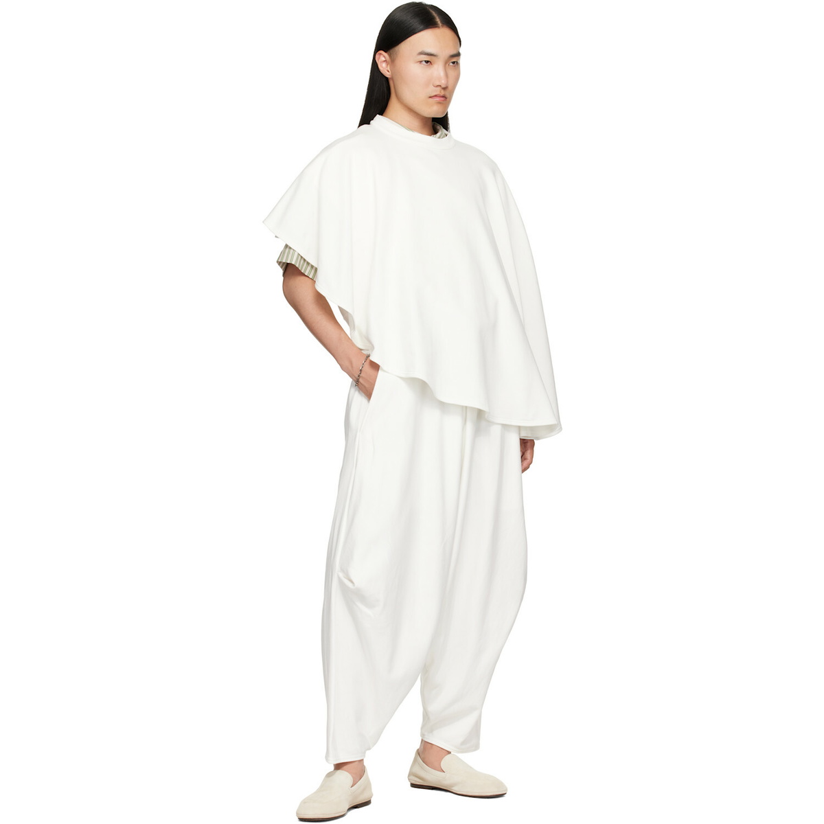 Hed Mayner Off-White Cape Sweatshirt Hed Mayner