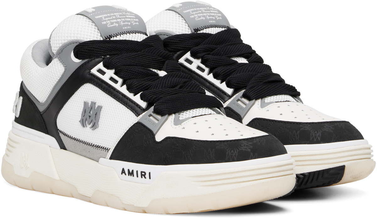 AMIRI White & Black MA Quad Debossed Nubuck MA-1 Sneakers Amiri
