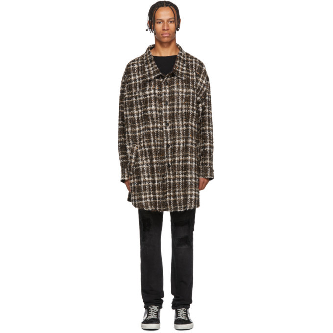Faith Connexion Brown Tweed Overshirt Faith Connexion