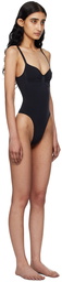 SKIMS Black Seamless Sculpt Low Back Thong Bodysuit