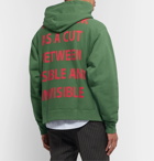 Gucci - Oversized Printed Loopback Cotton-Jersey Hoodie - Green