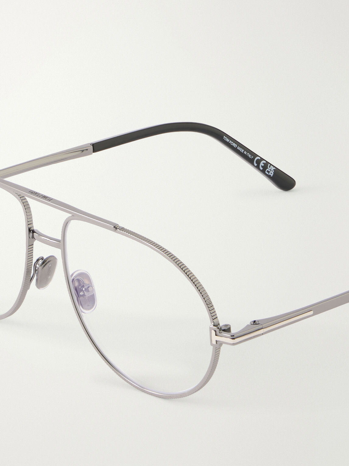 TOM FORD - Aviator-Style Titanium Glasses - Silver