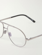 TOM FORD - Aviator-Style Titanium Glasses - Silver