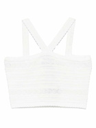 TwinSet Lace Detail Crop Top