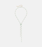 Shay Jewelry 18kt gold necklace with emeralds and diamonds