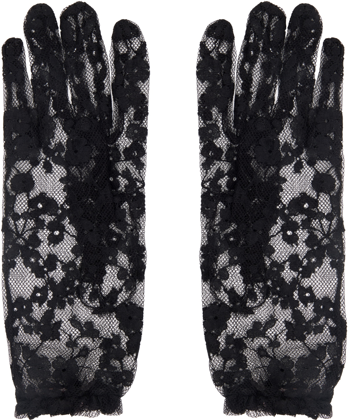 Valentino Black VLogo Signature Lace Gloves