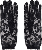 Valentino Black VLogo Signature Lace Gloves