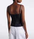 Jacquemus Pina de-Nîmes gathered denim top
