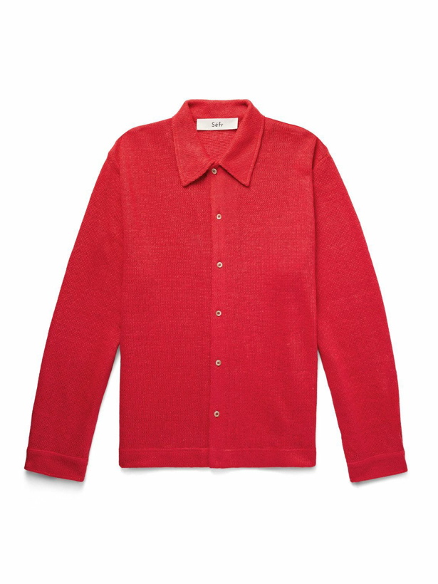 Photo: Séfr - Garcia Linen Shirt - Red