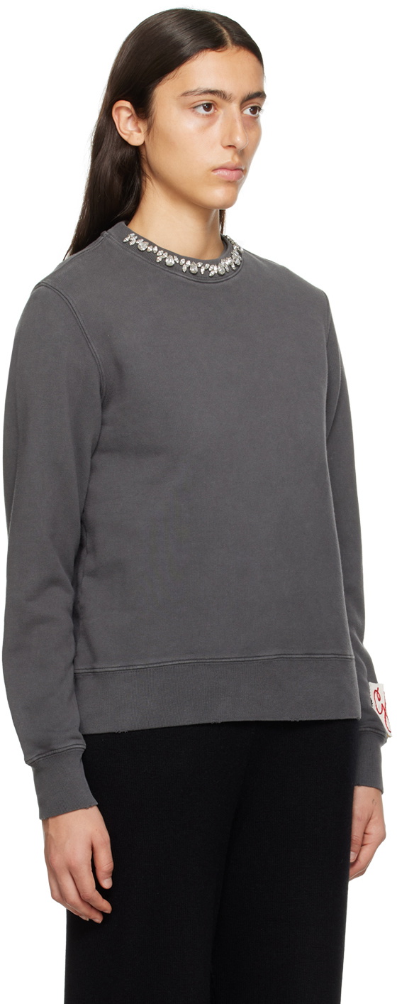 Golden Goose Gray Crystals Sweatshirt