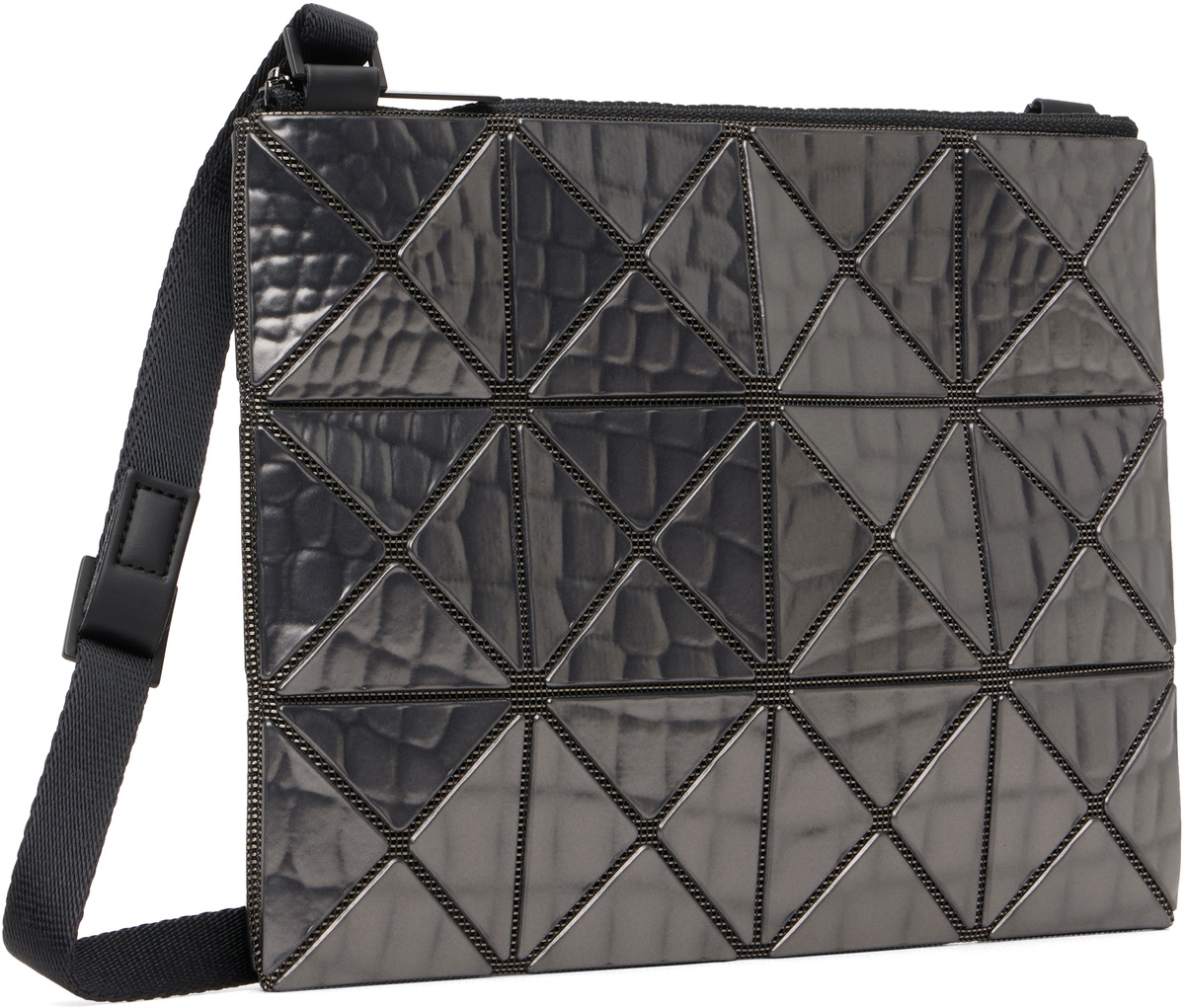 BAO BAO ISSEY MIYAKE Gunmetal Meta Kaiju Crossbody Bag