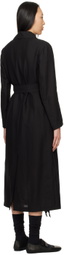 Yohji Yamamoto Black Semi-Sheer Coat