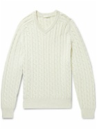 The Row - Domas Cable-Knit Cashmere Sweater - Neutrals