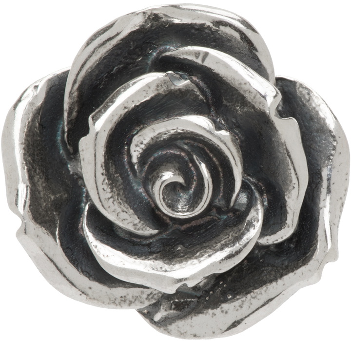 Photo: Emanuele Bicocchi Silver Rose Stud Single Earring