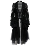 Noir Kei Ninomiya - Ruched tulle blazer dress