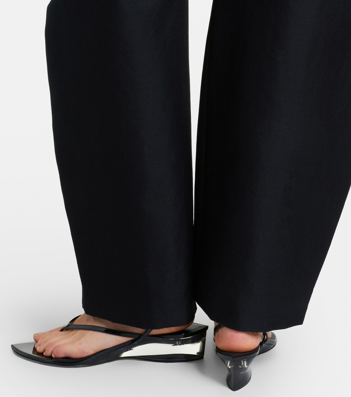 Alaïa Invisible patent leather thong sandals