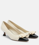 Ferragamo Zelma bow-detail leather pumps