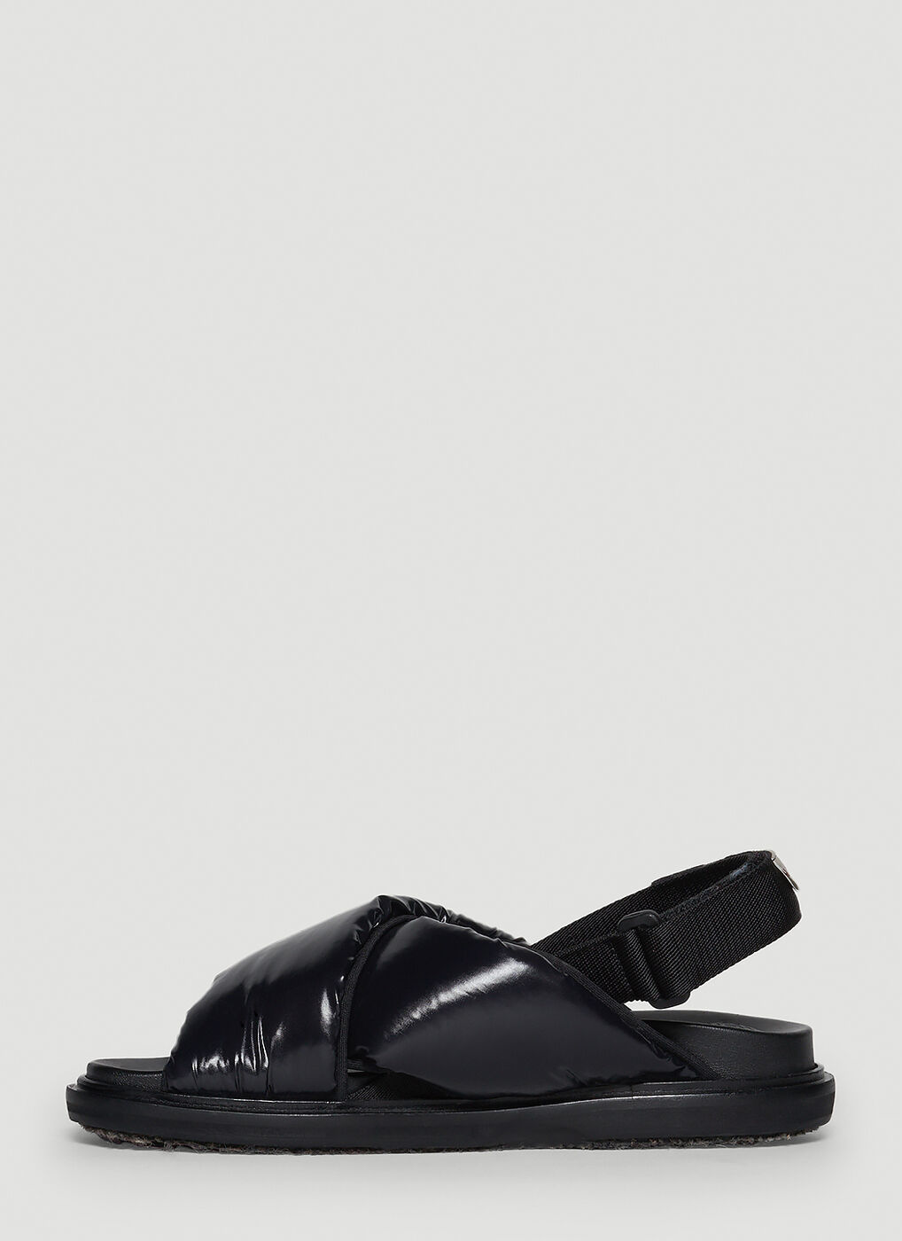 MARNI Fussbett Criscross Sandal in Black【関税・送料込】 Fussbett Cross Puffy Nylon Sandals in Black Marni