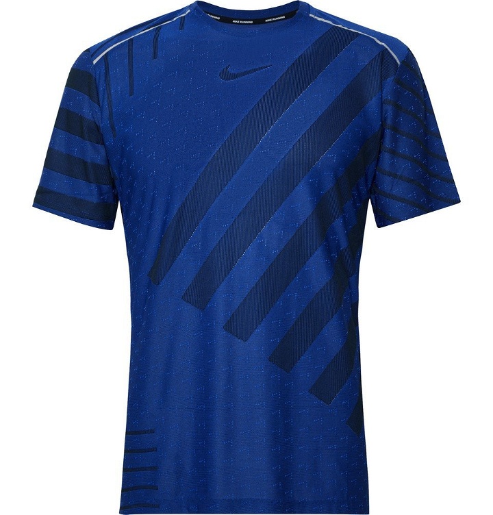Photo: Nike Running - Ultra Slim-Fit TechKnit T-Shirt - Royal blue