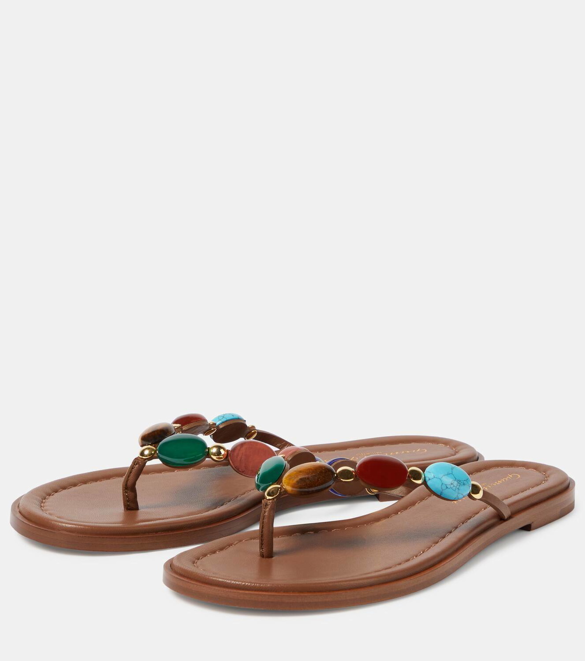 Gianvito Rossi Shanti embellished leather sandals