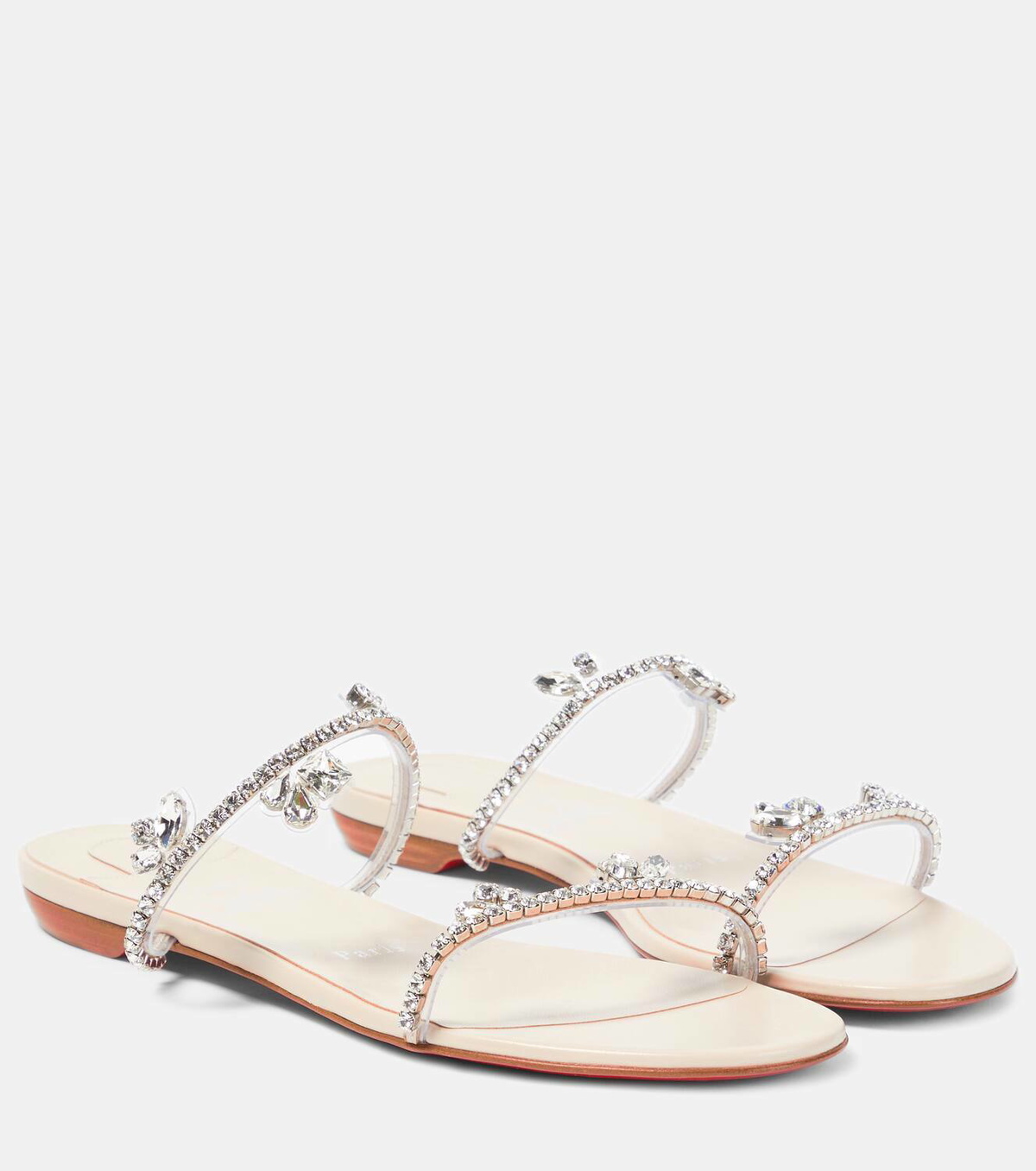 Christian Louboutin Just Queenie leather and PVC sandals Christian