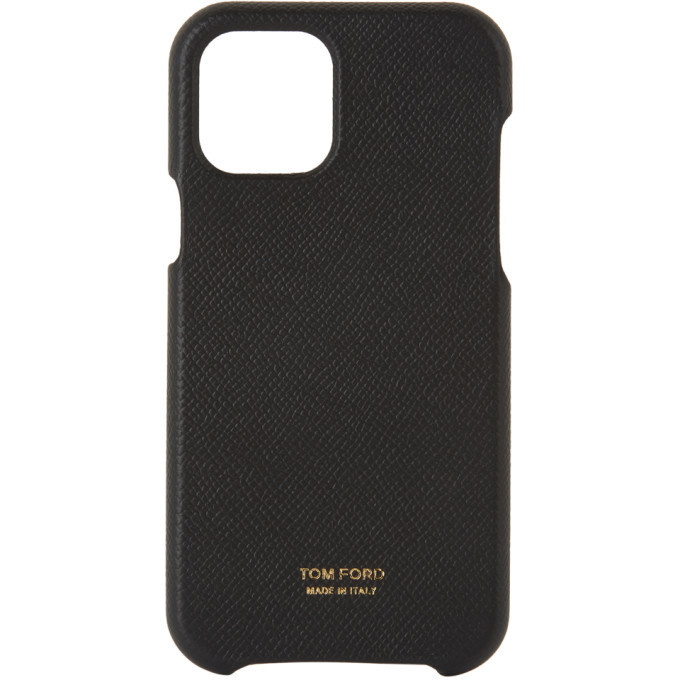Photo: TOM FORD Black Grained Leather iPhone 11 Pro Case