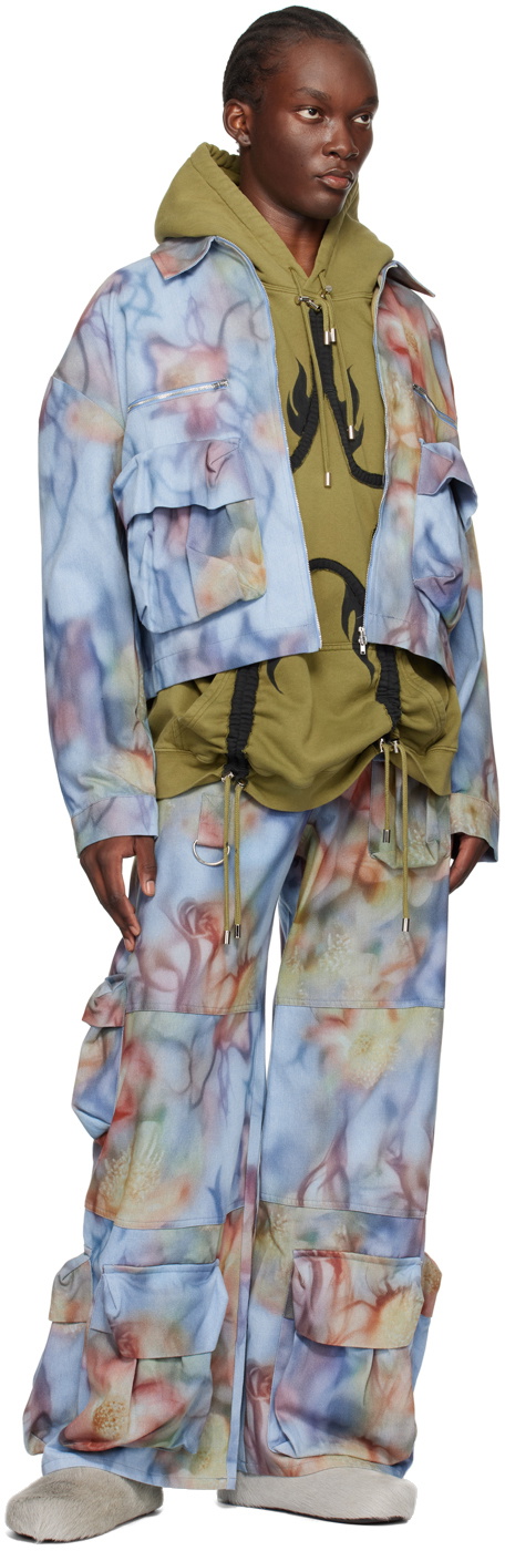 Collina Strada Blue Garden Cargo Pants