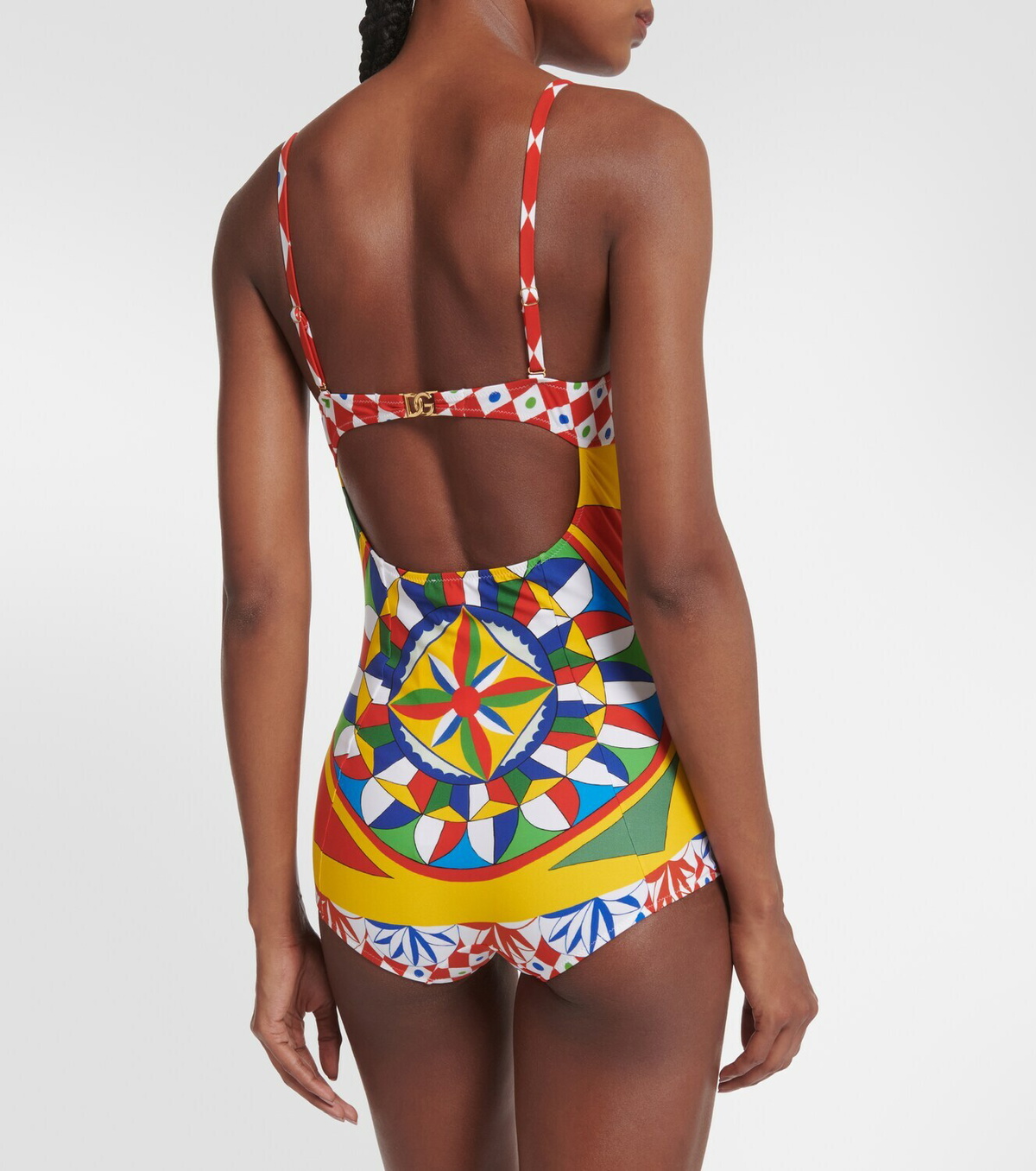 Dolce&Gabbana Carretto cutout swimsuit Dolce & Gabbana