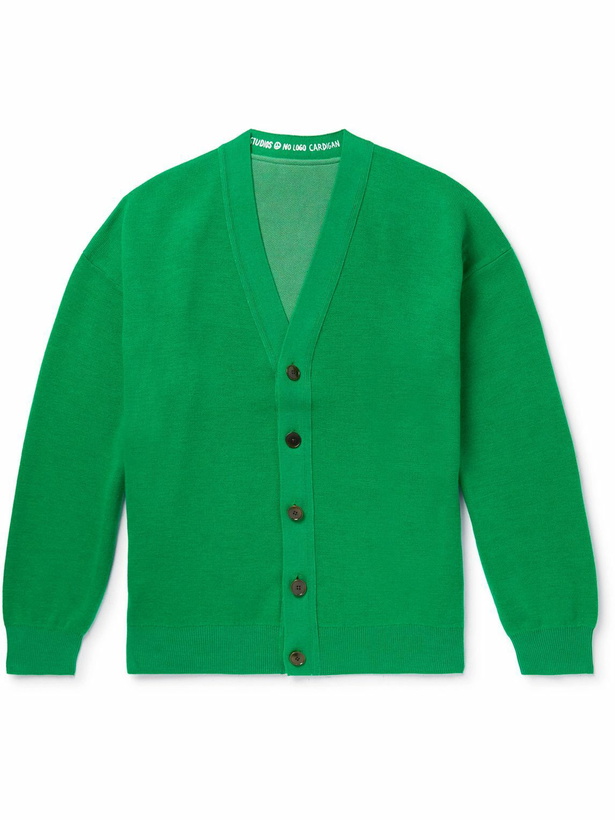 Photo: Acne Studios - Kardi Merino Wool-Blend Cardigan - Green