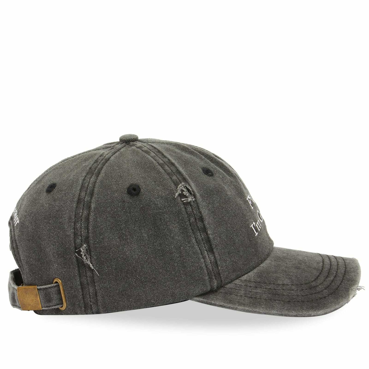 Bram's Fruit Men's F*ck Off Distressed Cap in Washed Charcoal 