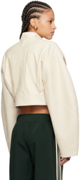 FIDAN NOVRUZOVA Off-White Malvina Leather Jacket