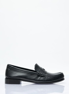 Max Mara Logo Plaque Leather Loafers