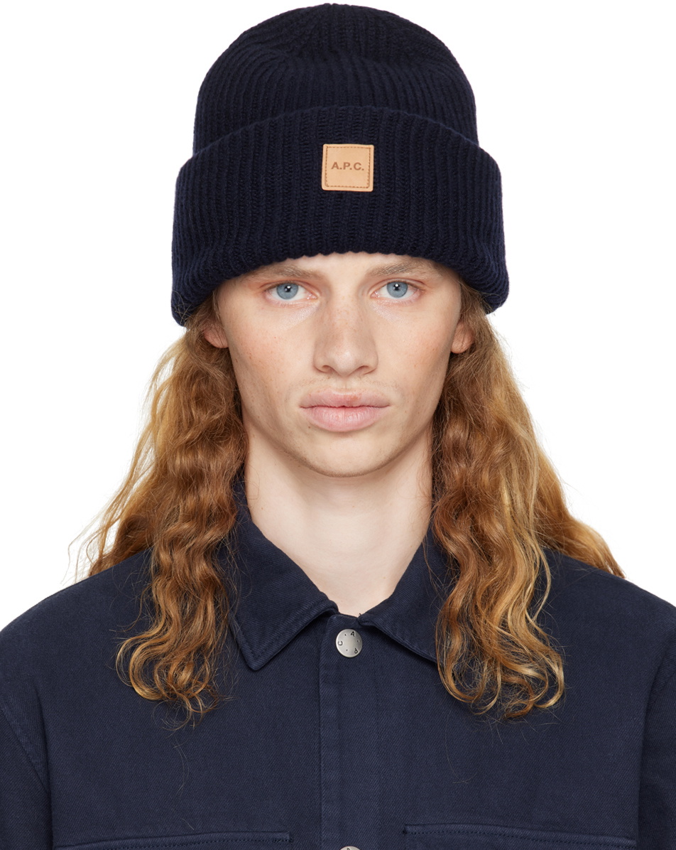 A.P.C. Navy Michele Knit Beanie