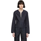 Lemaire SSENSE Exclusive Navy Fitted Zip Jacket