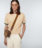 Gucci - Web-collar piqué polo shirt