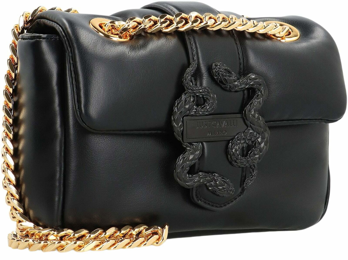 Just Cavalli Iconic Snake Puffy Crossbody Bag